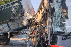 Hiện trường vụ tai nạn.