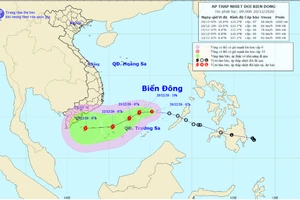 Áp thấp nhiệt đới có khả năng mạnh lên thành bão, sức gió giật cấp 10