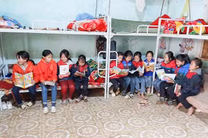 Nhà ở bán trú của học sinh Trường Tiểu học Đọc Mạy, huyện Kỳ Sơn, Nghệ An. Ảnh: NTCC