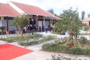 Một góc công trình văn hóa, khu lưu niệm nhà thơ Tố Hữu. Ảnh: Ngọc Long.