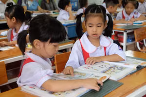 Học sinh Trường Tiểu học Đông La (Đông Hưng, Thái Bình) học Chương trình, SGK giáo dục phổ thông mới.