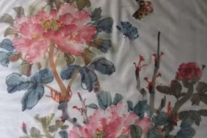 Phú quý trường xuân. Tranh thủy mặc: Trương Hán Minh.