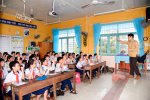 Sinh viên sư phạm Trường ĐH Đồng Tháp thực hành giảng dạy trong chương trình thực tập sư phạm.