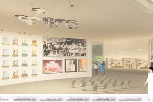 Demo không gian triển lãm sách trực tuyến kỷ niệm 75 năm Ngày Quốc khánh 2/9. Ảnh: BTC