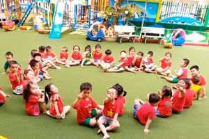 Một lớp học mẫu giáo tại Bình Dương. Ảnh: C.Chương