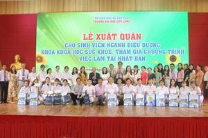 Lễ xuất quân sinh viên ngành Điều dưỡng tham gia chương trình việc làm, thực tập sinh và trải nghiệm tại Nhật Bản.