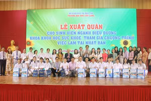 Lễ xuất quân sinh viên ngành Điều dưỡng tham gia chương trình việc làm, thực tập sinh và trải nghiệm tại Nhật Bản.