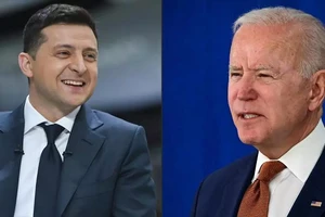 Tổng thống Ukraine Zelensky và Tổng thống Mỹ Joe Biden.