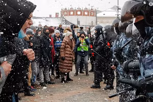 Một cuộc biểu tình ủng hộ nhân vật đối lập Nga Navalny.