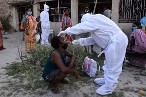 Xét nghiệm Coid-19 ở Ấn Độ.