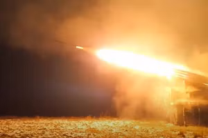 Một vụ phóng tên lửa.