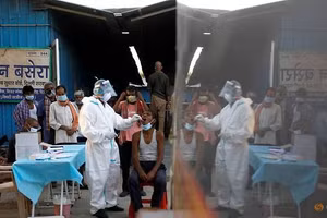 Xét nghiệm Covid-19 ở Ấn Độ.