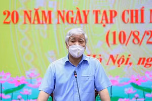 Bí thư Trung ương Đảng, Chủ tịch Ủy ban Trung ương Mặt trận Tổ quốc Việt Nam Đỗ Văn Chiến phát biểu tại buổi lễ.