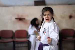 Trẻ em Syria học Karate