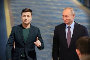 Tổng thống Ukraine Zelensky và Tổng thống Nga Putin.