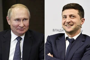 Tổng thống Nga Putin và Tổng thống Ukraine Zelensky.