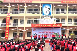 Tuần Lễ hội thao cộng đồng tại trường Tiểu học Nam Cường (Lào Cai).