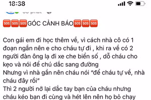 Nhiều tài khoản mạng xã hội tại TP Vinh, Nghệ An chia sẻ hiện tượng người lạ dụ dỗ, lôi kéo học sinh trước cổng trường. Ảnh: NVCC.