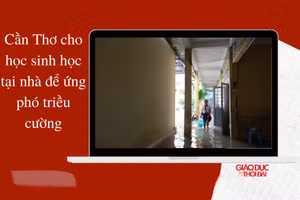 Cần Thơ cho học sinh học tại nhà để ứng phó triều cường