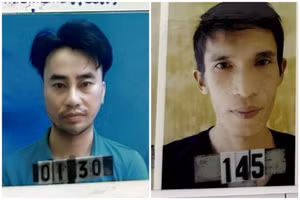 Phan Công Thành và Nguyễn Đắc Hoàng đang bị truy bắt sau khi trốn khỏi Trại giam Xuân Hà. (Ảnh: Công an cung cấp)