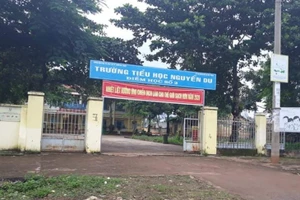 Trường Tiểu học Nguyễn Du nơi xảy ra vụ việc.