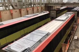 Hình ảnh đầu tiên đoàn tàu Nhổn-ga Hà Nội cập cảng Hải Phòng rạng sáng nay