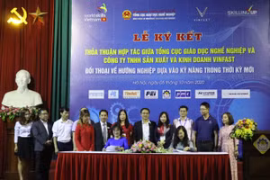 Lễ ký kết biên bản ghi nhớ hợp tác trong lĩnh vực đào tạo kỹ năng nghề giữa VinFast và Tổng cục Giáo dục Nghề nghiệp - Bộ Lao động Thương binh và Xã hội