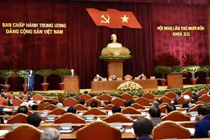 Đại biểu dự Hội nghị Trung ương 14 Ban Chấp hành Trung ương khoá XII. Ảnh Nhật Bắc
