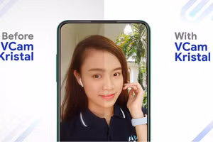 VCam Kristal giúp hiện thực hóa trải nghiệm màn hình vô khuyết trên điện thoại thông minh của VinSmart.