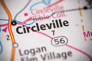 Bản đồ thành phố Circleville, bang Ohio, Mỹ.