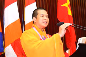 Đại đức Thích Phước Ngọc – trụ trì chùa Phước Quang. Ảnh FBNV.