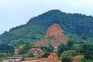 Hiện trường vụ sạt lở đất tại Quảng Trị.
