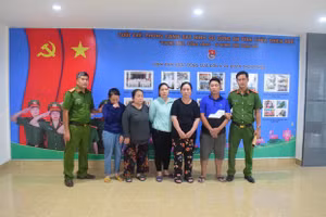  Các đối tượng bị bắt giữ tại cơ quan điều tra 