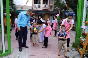 Không khí nhộn nhịp tại các trường mầm non trên địa bàn TP. Đà Nẵng trong ngày nhập học.
