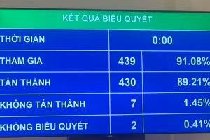 Kết quả biểu quyết. 