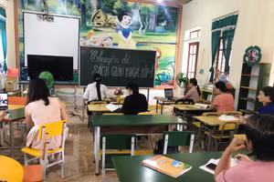 Các buổi tập huấn trực tiếp tại các trường tiểu học ở Thạch Hà.
