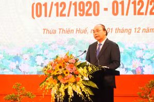 Thủ tướng Nguyễn Xuân Phúc đọc diễn văn tại Lễ Kỷ niệm 100 năm Ngày sinh nguyên Chủ tịch nước, Đại tướng Lê Đức Anh (1/12/2020 – 1/12/2020)