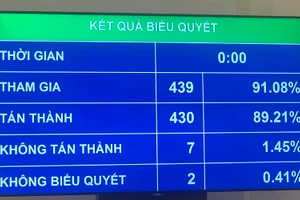 Kết quả biểu quyết. 