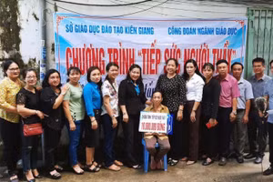 Chương trình Tiếp sức người thầy hỗ trợ cho cô Nguyễn Thị Phương Nga, GV Trường THCS Nguyễn Du, TP Rạch Giá.