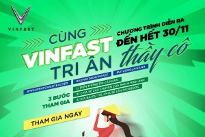 Cuộc thi “Cùng VinFast tri ân thầy cô”: Tổng giải thưởng hơn 500 triệu đồng