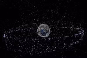 “Rác” vũ trụ trong Quỹ đạo Trái đất thấp (LOE). Ảnh: AFP