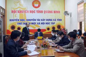 Hội Khuyến học tỉnh Quảng Bình đã tổ chức buổi gặp mặt đầu xuân mới Nhâm Dần 2022 (Ảnh: H.T).
