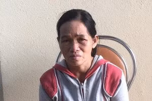 Trần Thị Mai bị bắt giữ khi đang lẩn trốn. Ảnh: Thanh Nhàn - Công an Gia Lai.