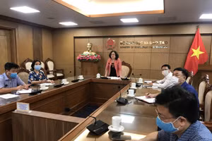 Thứ trưởng Ngô Thị Minh trưởng đoàn kiểm tra số 5 phát biểu chỉ đạo