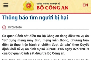 Bộ Công an tìm người bị hại liên quan công ty Khoáng sản Hoàng Long