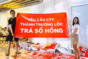 Cư dân tại một dự án chung cư đòi sổ hồng