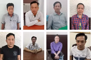 Hình ảnh 8 đối tượng lừa đảo chiếm đoạt tài sản.