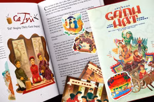 “Gánh hát lưu diễn muôn phương” là một artbook song ngữ Việt – Anh.