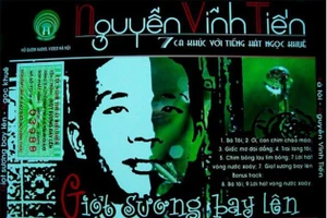 Bìa CD Giọt sương bay lên của Nguyễn Vĩnh Tiến.