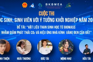 Nhóm gồm 7 sinh viên Trường Đại học Bách khoa Thành phố Hồ Chí Minh với đề tài than sạch từ phụ phẩm nông nghiệp. 